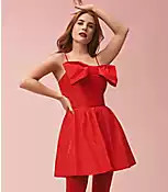 Bow Strappy Mini Pocket Dress | LOFT