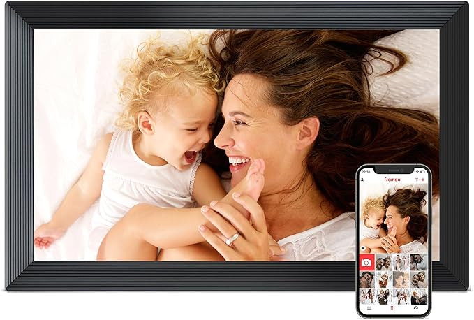 Digital Picture Frame, Frameo 15.6 inch Large Digital Photo Frame WiFi, 1920*1080 IPS FHD Touchsc... | Amazon (US)