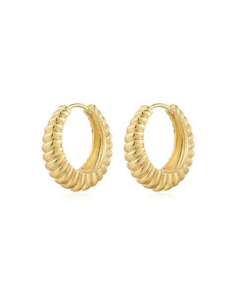 Ridged Marbella Hoops- Gold (Ships Mid March) | Luv Aj