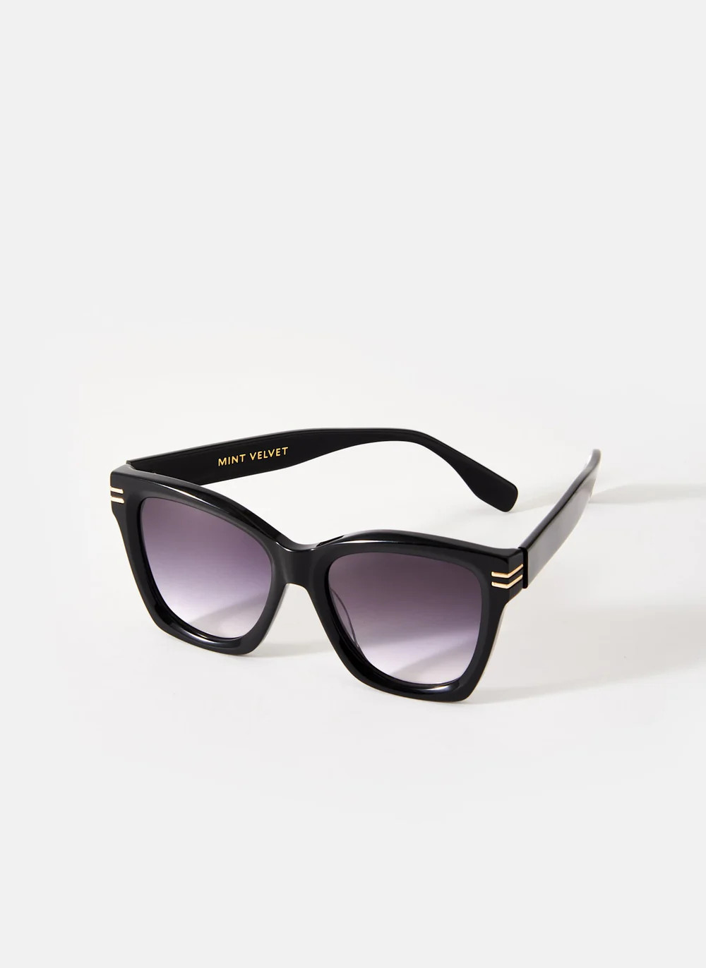 Black Oversized Cat Eye Sunglasses | Mint Velvet