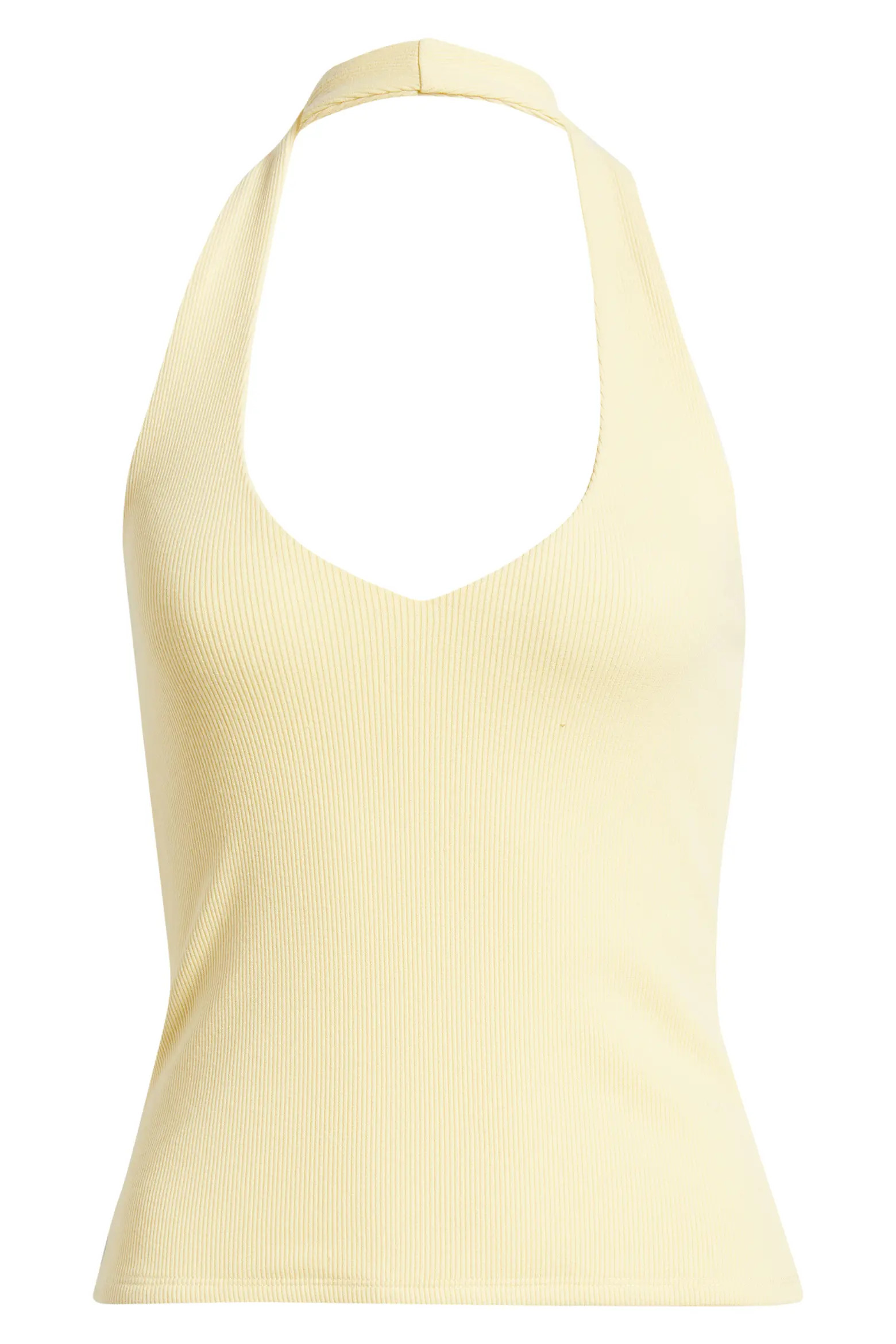 V-Neck Rib Halter Top (Women) | Nordstrom | Nordstrom