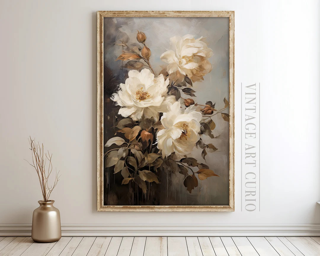 Vintage Botanical Painting Girl Nursery Room Floral Print Antique Floral Art Print Vintage PRINTA... | Etsy (US)