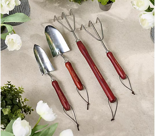 Make Your Selection: Martha Stewart 4-Piece Trowel and Cultivator Planting Set | QVC