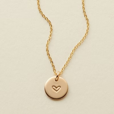 Made By Mary | Heart Disc Necklace Silver | Target