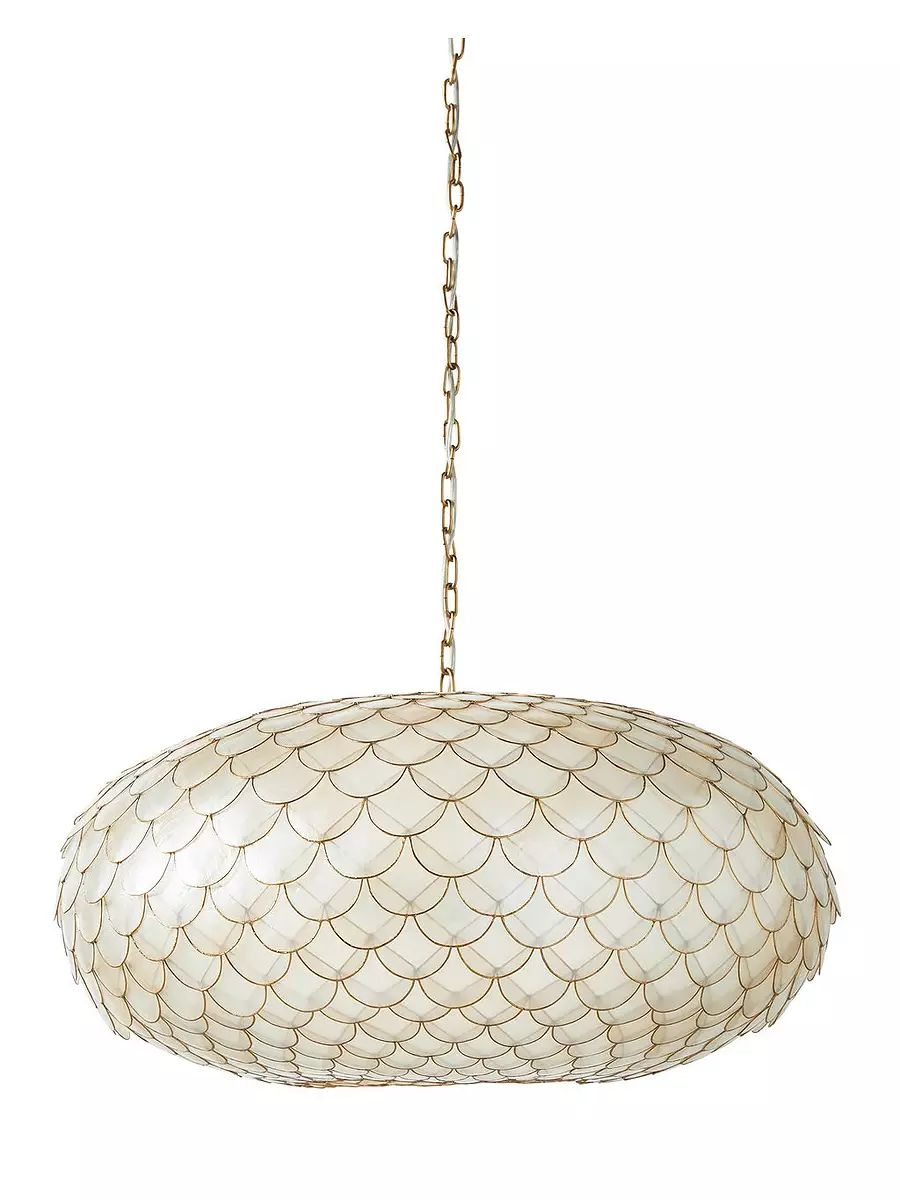 Capiz Scalloped Chandelier | Serena and Lily