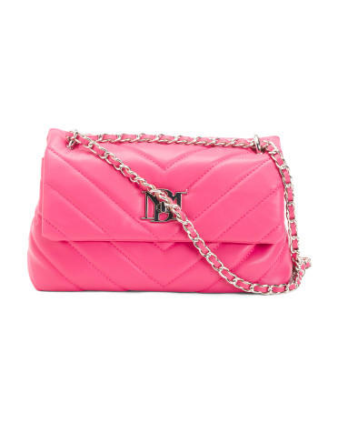 V Quilted Crossbody With Turn Lock Closure | TJ Maxx