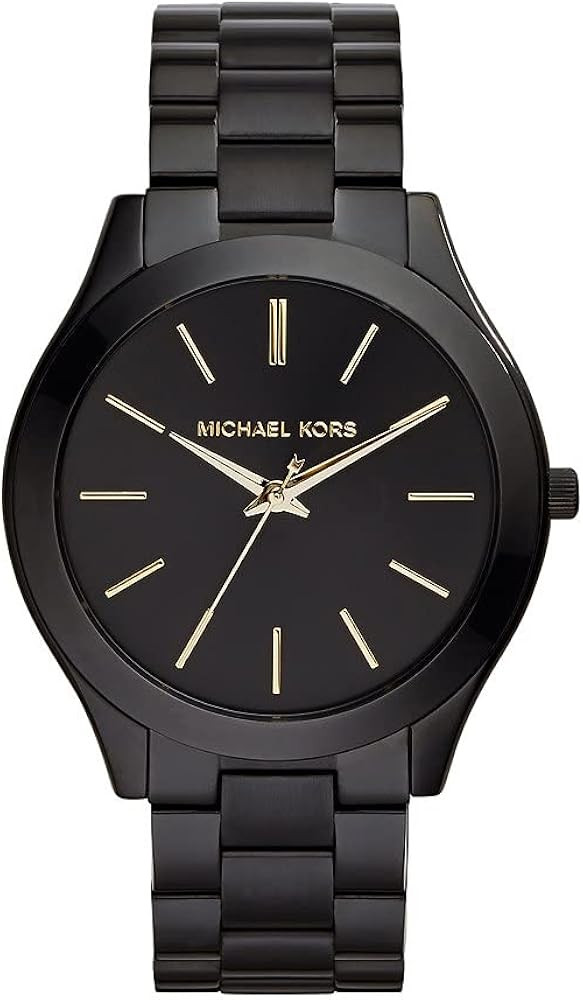 Michael Kors Women's Slim Runway Three-Hand Stainless Steel Quartz Watch | Amazon (US)