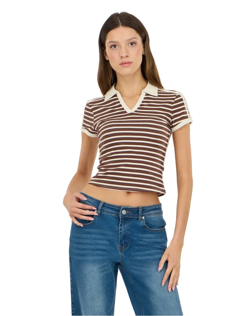 Forever 21 Women\u2019s Tee with Allover Stripes Casual Classic Trend Style, XS-XL | Walmart (US)