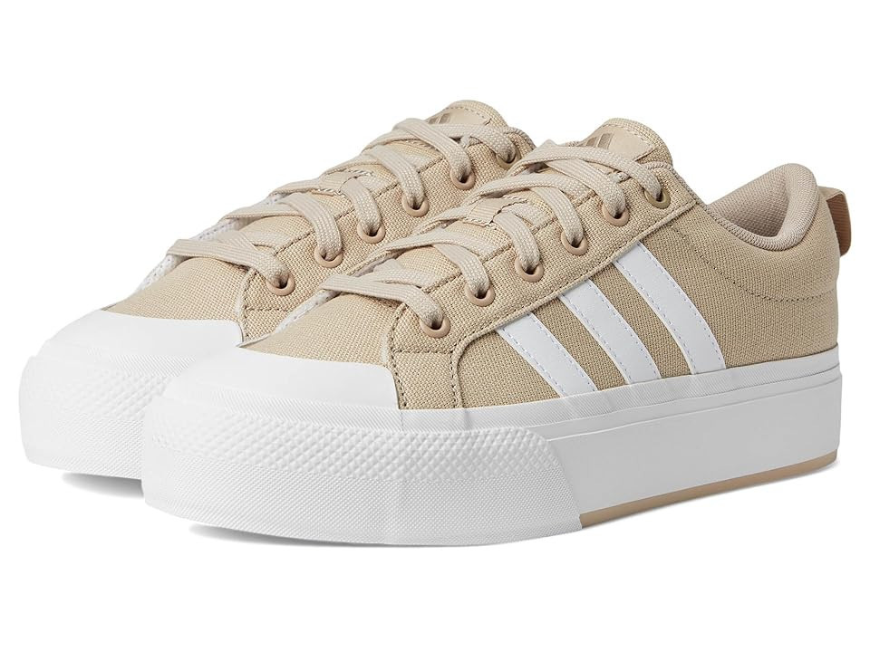 adidas Bravada 2.0 Platform Women's Shoes Clay Brown/White/Cyber Metallic : 10.5 B - Medium, Synthetic | Zappos