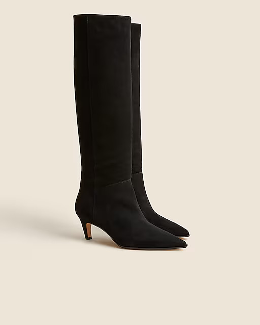 New Stevie knee-high pull-on boots in suede | J. Crew US
