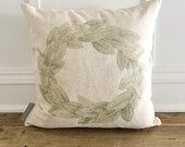 Magnolia Wreath Pillow Cover | Etsy (US)