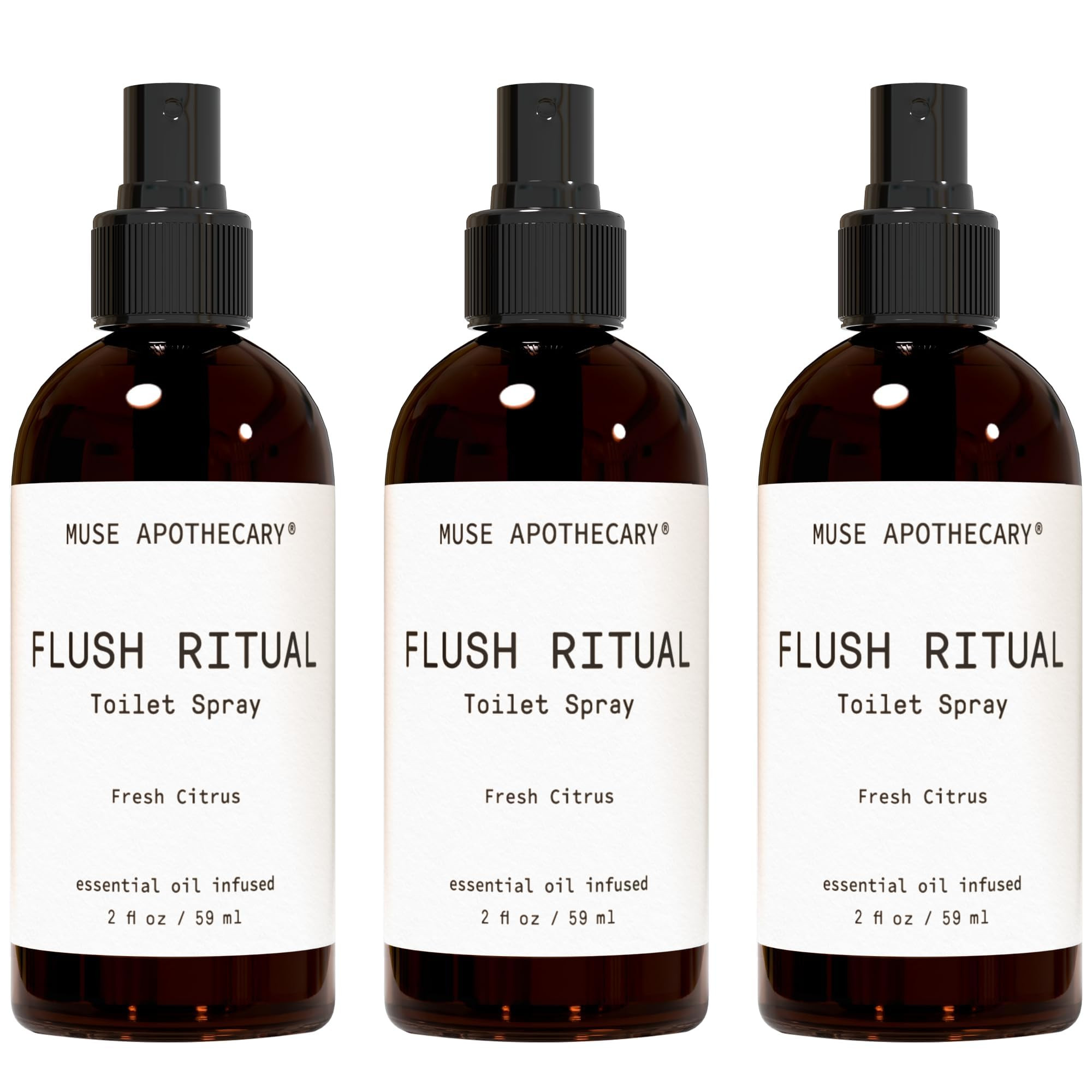Muse Apothecary Flush Ritual - Aromatic & Refreshing Toilet Spray, Use Before You Go, 2 oz, Infus... | Amazon (US)