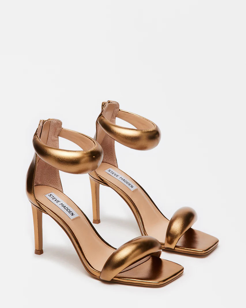 PARTAY Bronze Square Toe Heel | Women's Heels | Steve Madden (US)