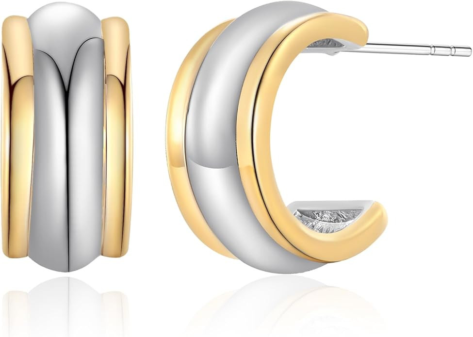 LILIE&WHITE Burnt Gold Boho Earrings For Women Antique Silver Disc Dangle Earrings Vintage Snake ... | Amazon (US)