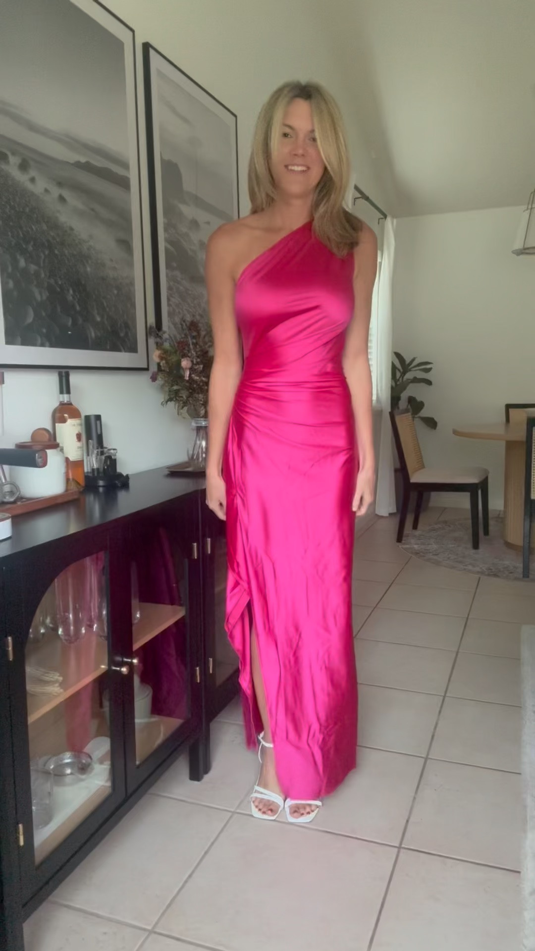 Formal dress, summer dress, wedding guest dress, pink dress, gown