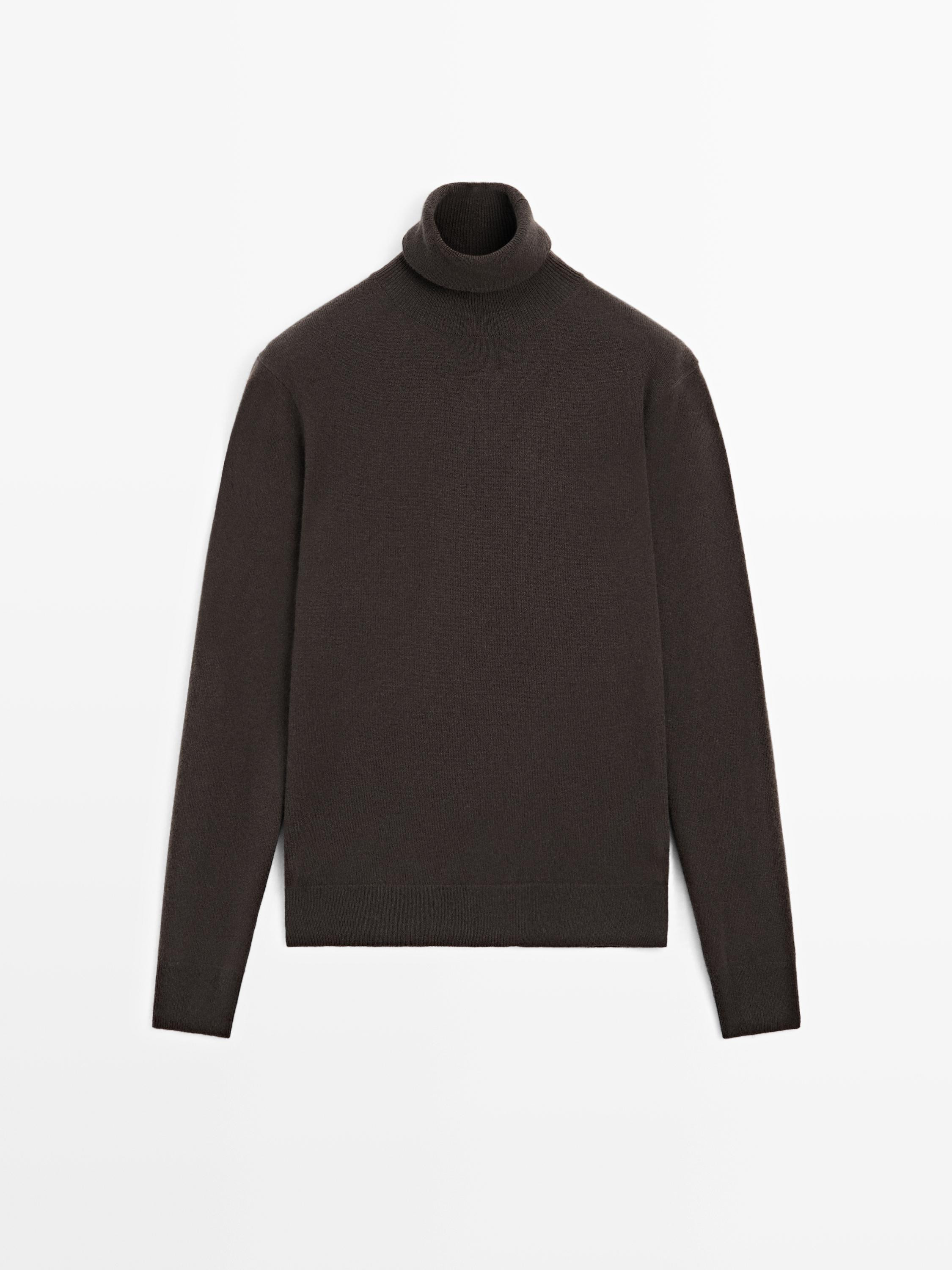 Wool blend high neck sweater | Massimo Dutti US