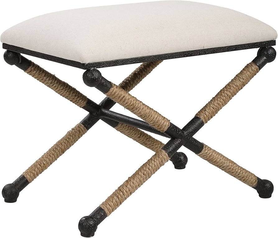 Uttermost Firth Oatmeal Nautical Small Bench | Amazon (US)