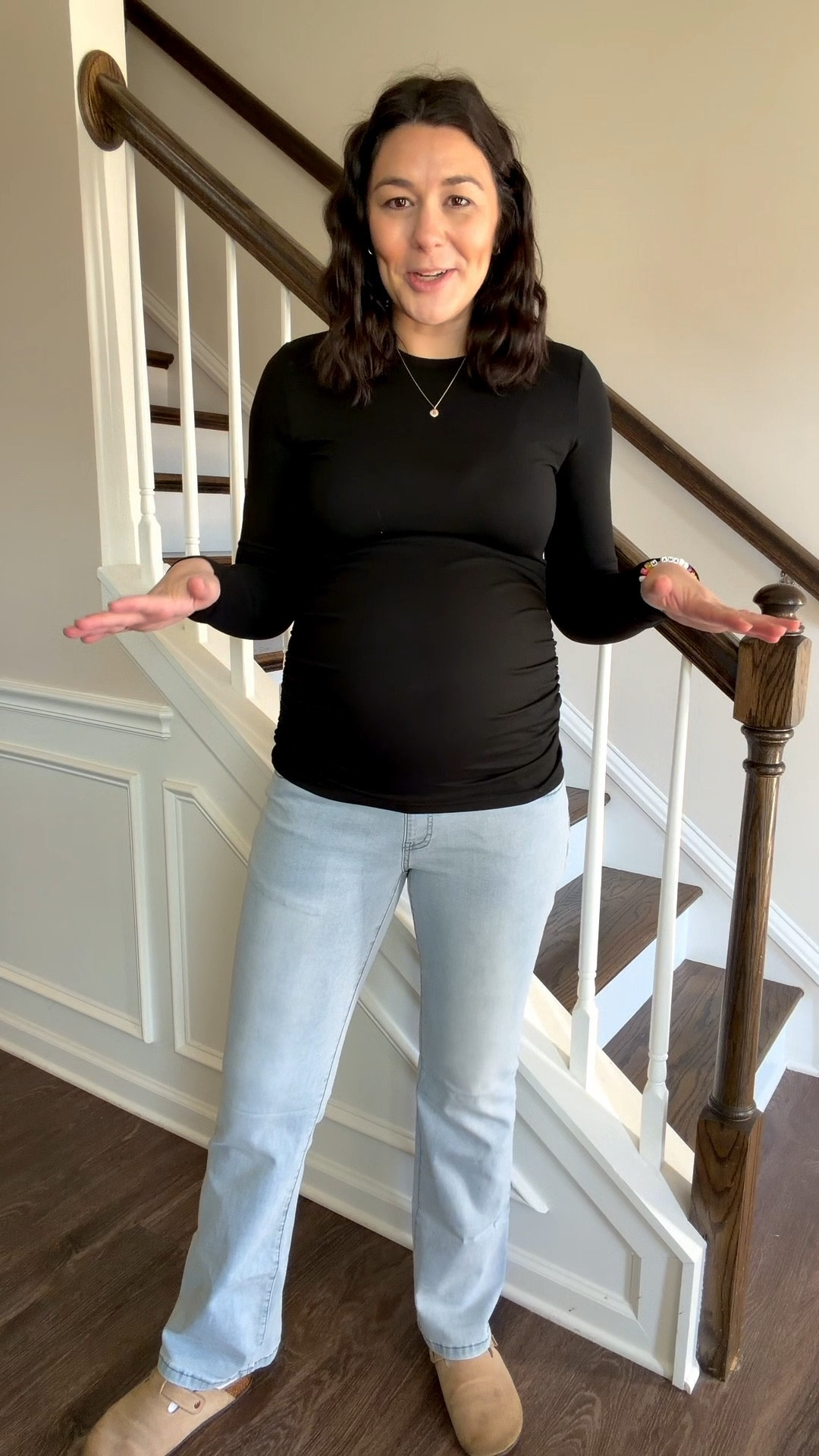 A detailed review of these Amazon maternity jeans!

I’m wearing a size medium (TTS for me) in the color Light Blue in the 33” inseam. They come in 3 washes in sizes S-XXL. My favorite part is that they come in length options 🙌🏼 - 29” (petite), 31” (regular), and 33” (tall). The 33” is perfect on me at 5’10”! The bootcut is very flattering! They are a stretchy, pull on denim (no zippers or buttons) with functional pockets in the front and back! They have a full belly band which is very comfy, not itchy at all, and stays in place 🙌🏼  They also have an adjustable band with buttons at the top of the belly band to adjust to your preference which is super nice for wearing in different trimesters! 



#LTKBump #LTKPetite #LTKTall