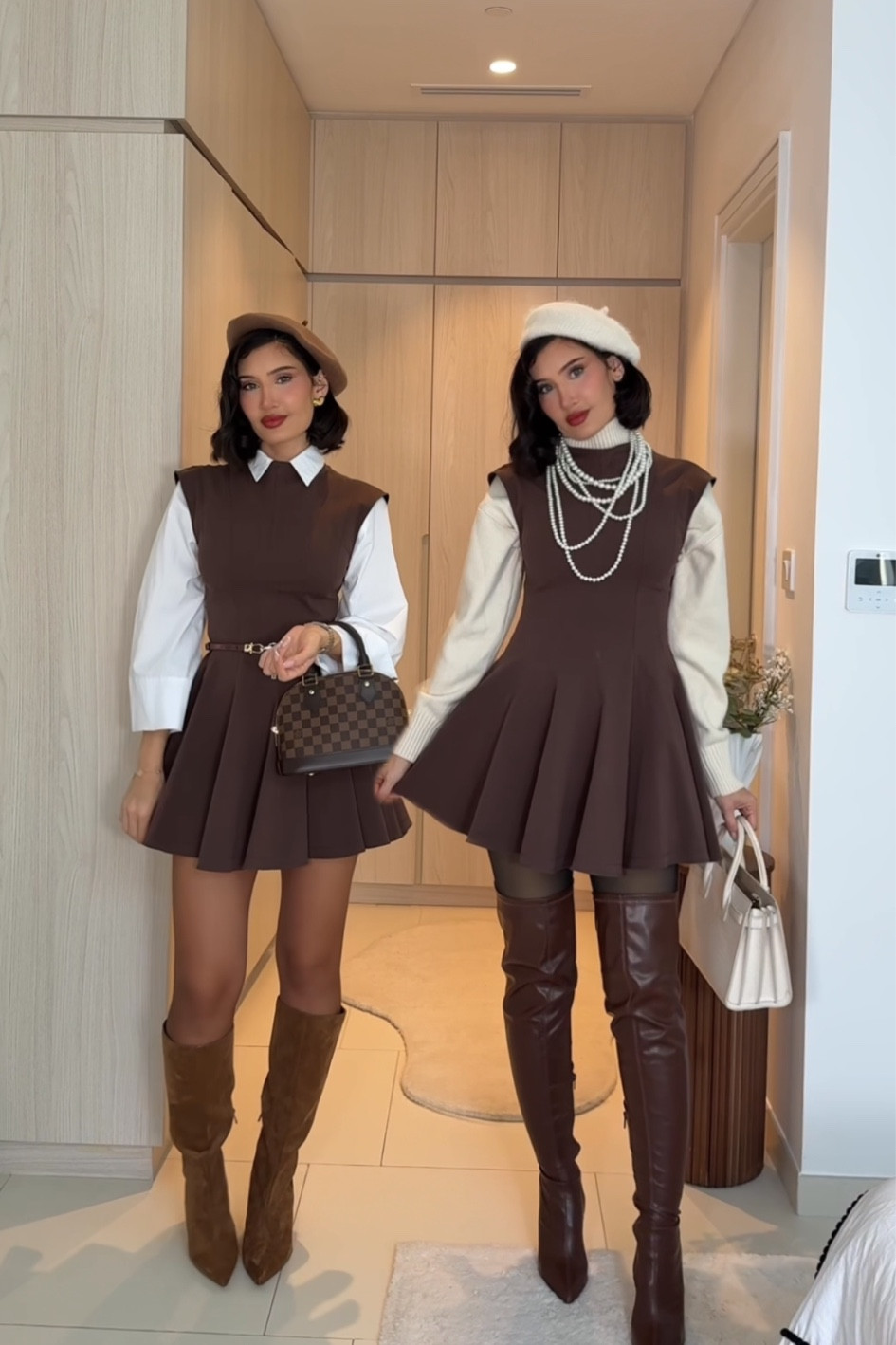 The dress is Zara 8841/460 and over the knee boots are fashionnova - everything else is linked here 