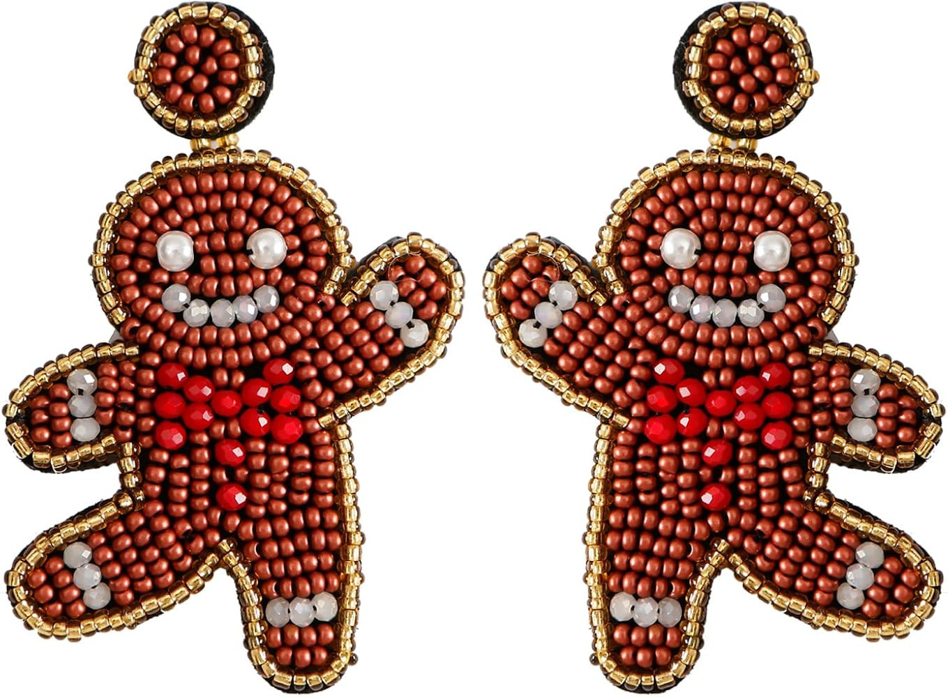 Christmas Earrings for Women - Beaded Christmas Earrings, Hypoallergenic Christmas Tree Cake Bow ... | Amazon (US)