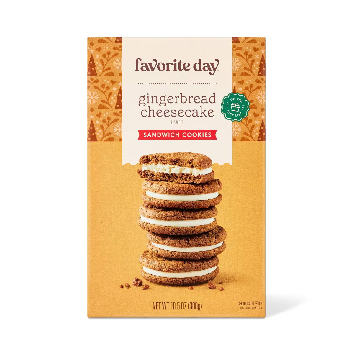 Christmas Gingerbread Cheesecake Sandwich Cookie - 10.6oz - Favorite Day™ | Target