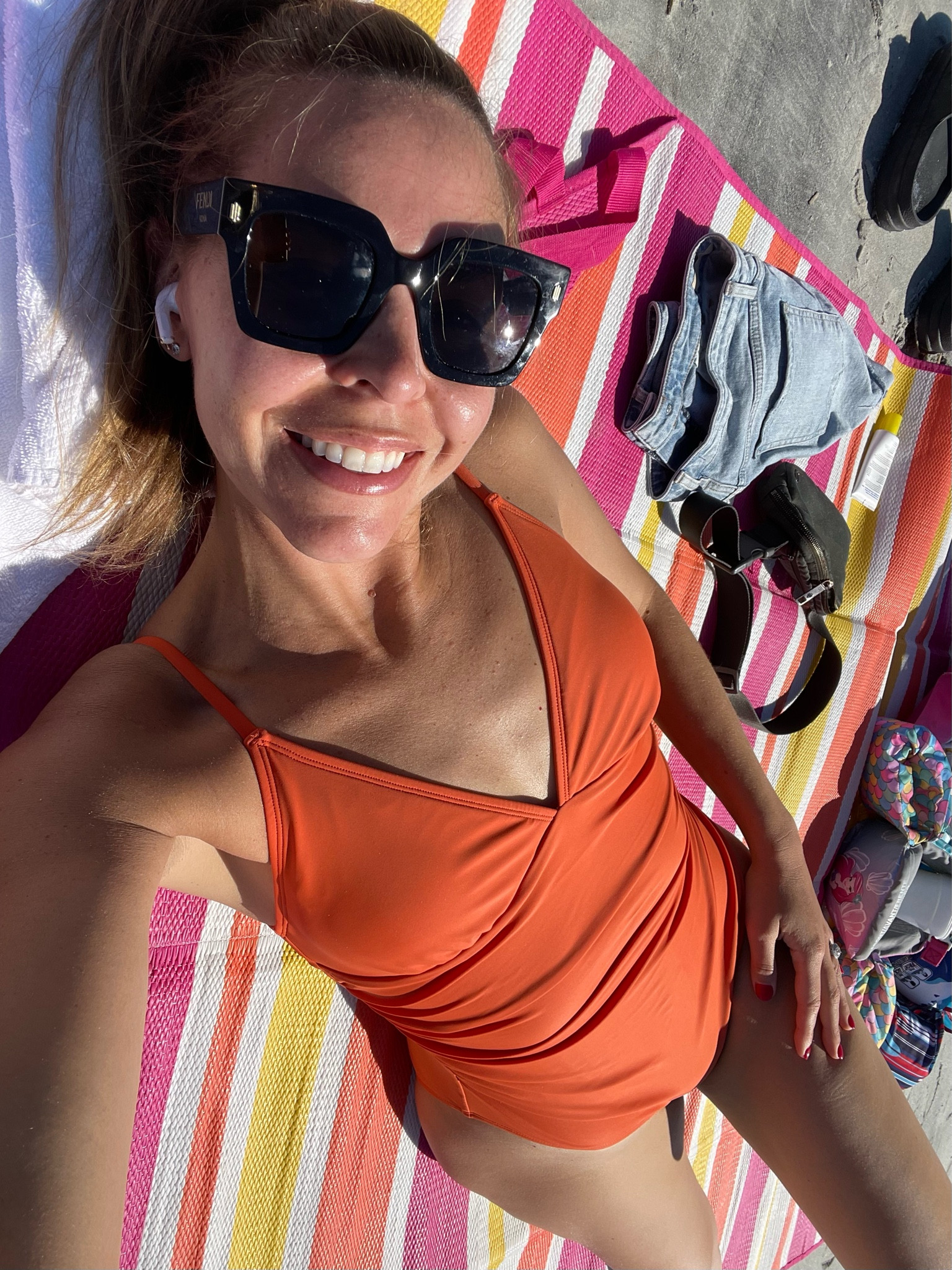 The best mom suit for the beach or pool ever! So flattering and easy to wear! Looks good on everyone, comes in so many colors! I’m wearing orange ☀️

#LTKFindsUnder100 #LTKStyleTip #LTKTravel