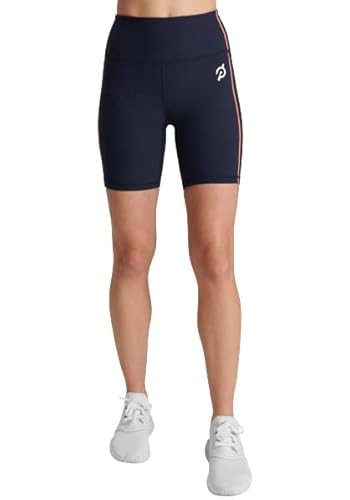 Peloton Women's Standard Cadent 7" High Rise Pocket Bike Short, Navy | Amazon (US)