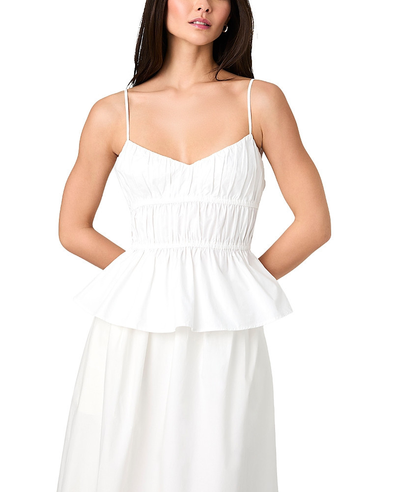 French Connection Poplin Strappy Peplum Top | Bloomingdale's (US)