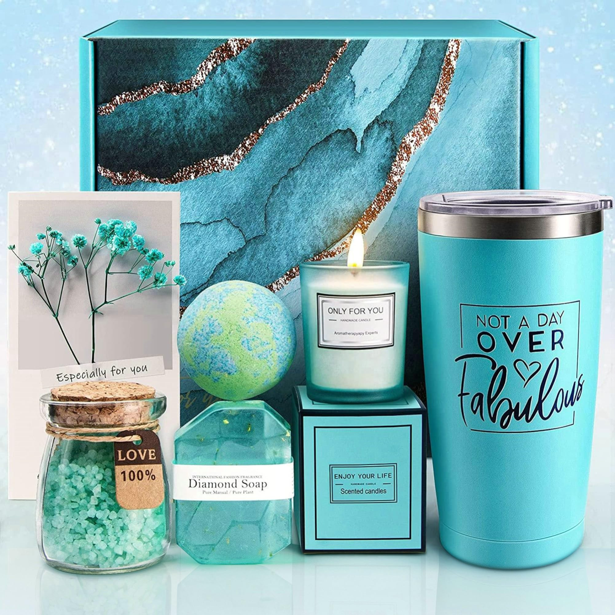 Christmas Gifts for Women, Relaxing Spa Gift Basket Set, Unique Gift Ideas for Women, Birthday Gi... | Amazon (US)