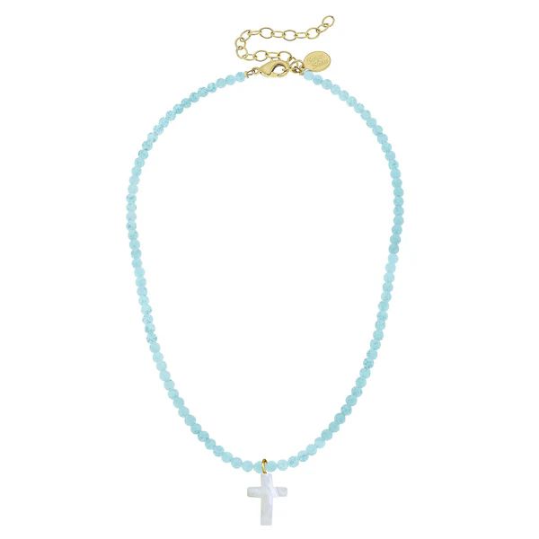 Alys Pearl Cross Necklace | Susan Shaw