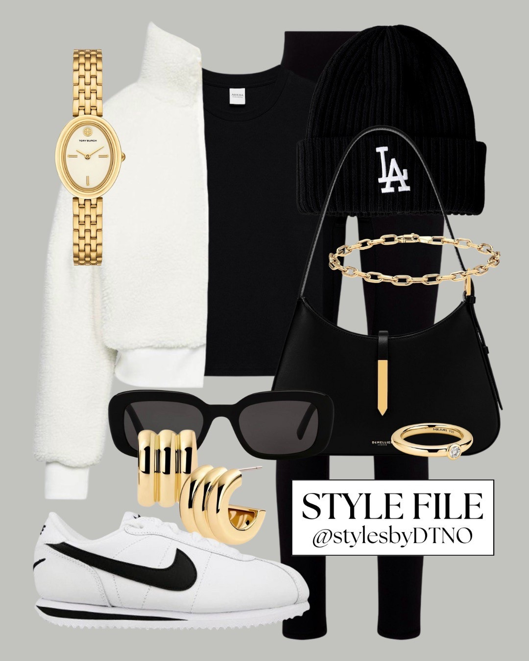 Styling a cream fleece zip up jacket with Monday Body high waisted leggings, white Nike Cortez sneakers, a DeMellier shoulder bag, and a Los Angeles Dodgers ribbed beanie (affordable alternatives are listed below)

Tags: Winter Outfit, Minimalist Fashion, Capsule Wardrobe 2026, OOTD, Everyday Outfit, Look For Less, Neutral Fashion, Outfit Ideas, Elevated Casual, Sporty Chic Style, High Street Fashion, Airport Outfit, 

#LTKootd #LTKSeasonal #LTKActive