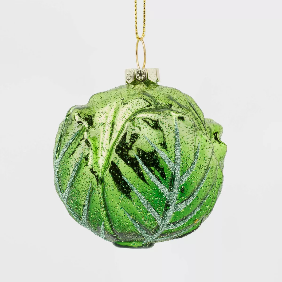 Glass Brussels Sprout Christmas Tree Ornament Green - Wondershop™ | Target