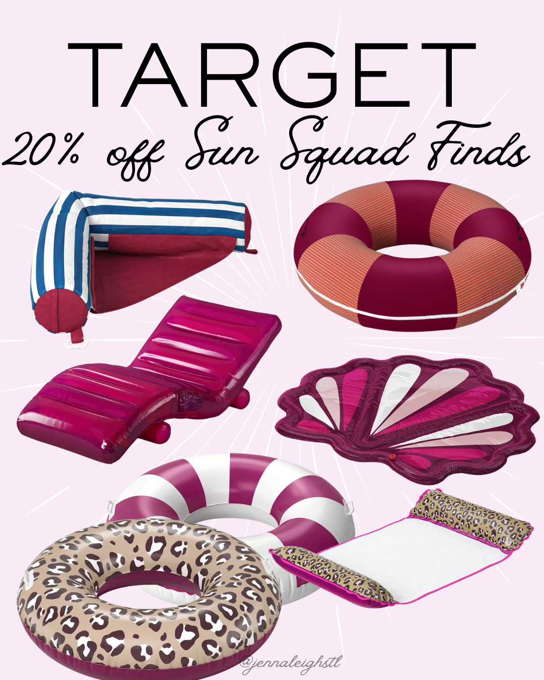 Target has 20% off Sun Squad outdoor items right now and these pool floats are so pretty. Loving the fun patterns and colors for pool days, lake trips, and summer parties. 

 #LTKSeasonal #LTKSaleAlert #LTKSwim