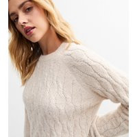 Women's Cream Cable Knit Crew Neck Jumper New Look | New Look (UK)
