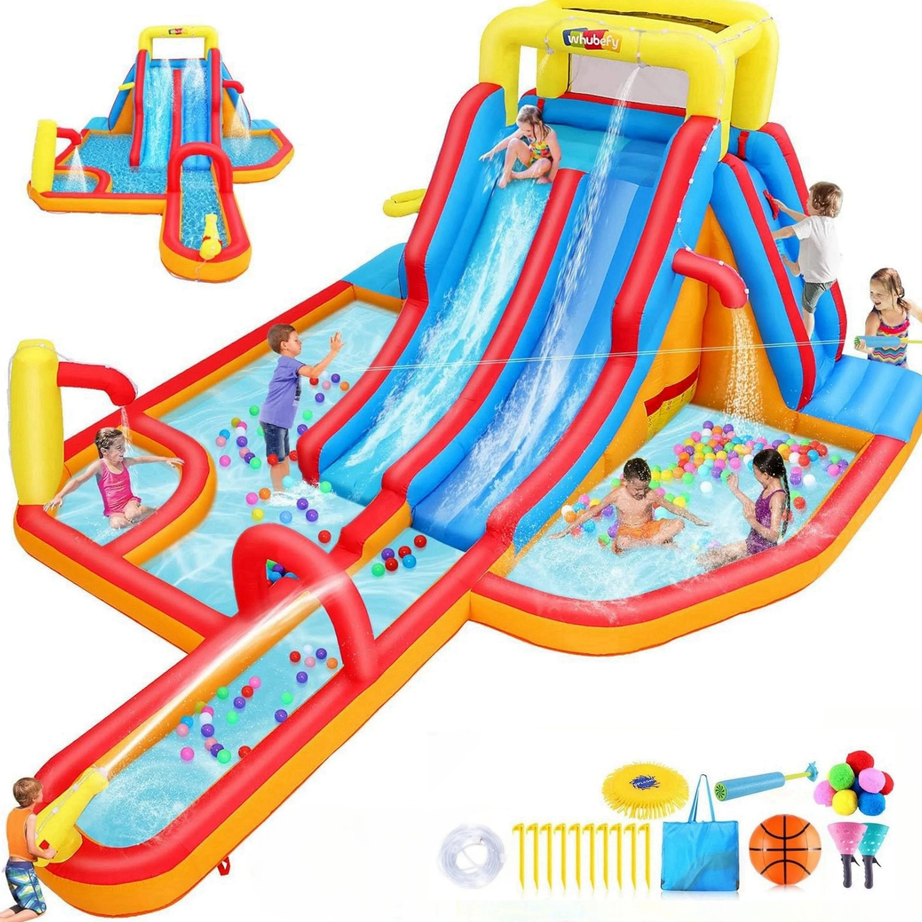 Veeboto Inflatable Water Slide for Ages 3-10, Indoor & Outdoor Bounce House with Slide, Pool, Sho... | Walmart (US)