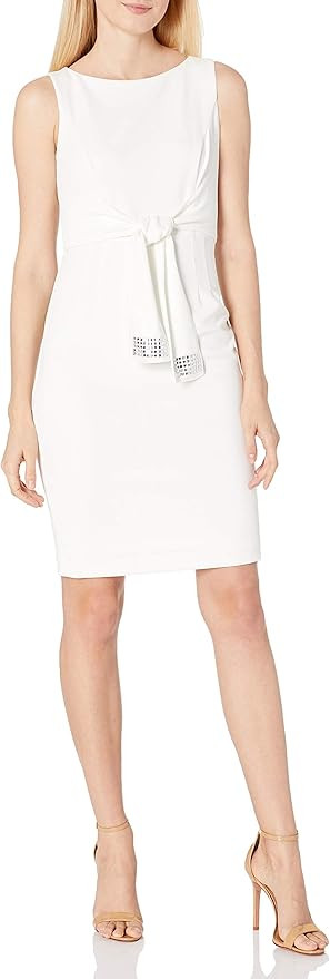 Tommy Hilfiger Women's Bejeweled Self Tie Sheath | Amazon (US)