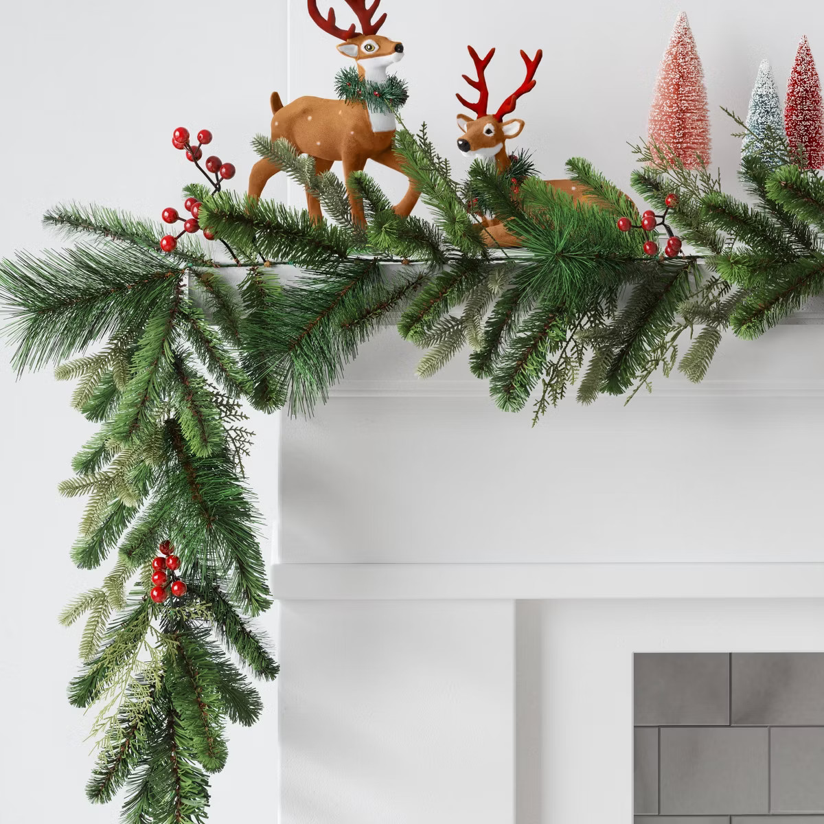 6' Mixed Greenery with Berries Christmas Artificial Garland - Wondershop™ | Target