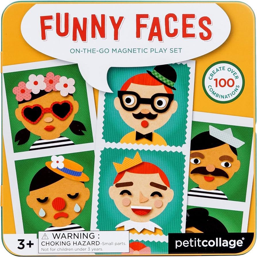 Petit Collage Funny Face Magnetic Travel Play Set – Fun Game for Families, Ideal for 2-4 Player... | Amazon (US)