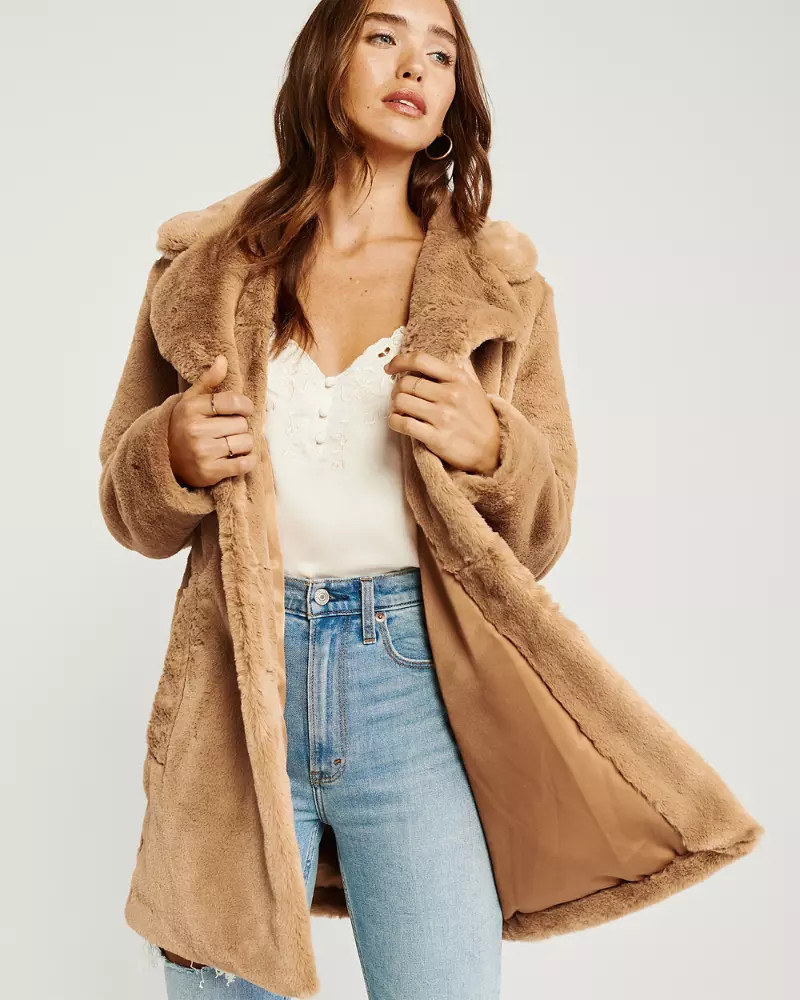 Faux Fur Coat | Abercrombie & Fitch US & UK