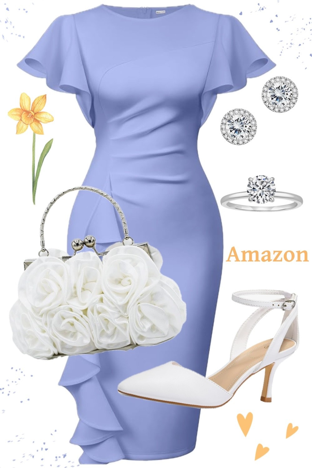 Spring outfit idea for bridal shower or wedding guest. Everything on Amazon and under $35 each.

Church outfit, easter outfit, back yard wedding, dressy casual wedding. Spring dresses, easter outfits, spring outfits, garden party outfit, outdoor wedding, special occasion dress, cocktail dress, semi formal wedding guest dress, party dress, event dress, travel ring.

#LTKWedding #LTKSeasonal