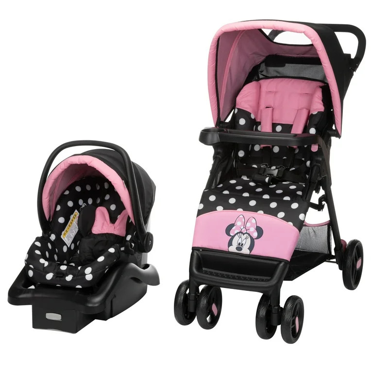 Disney Baby Minnie Mouse Simple Fold LX Travel System, Peeking Minnie | Walmart (US)