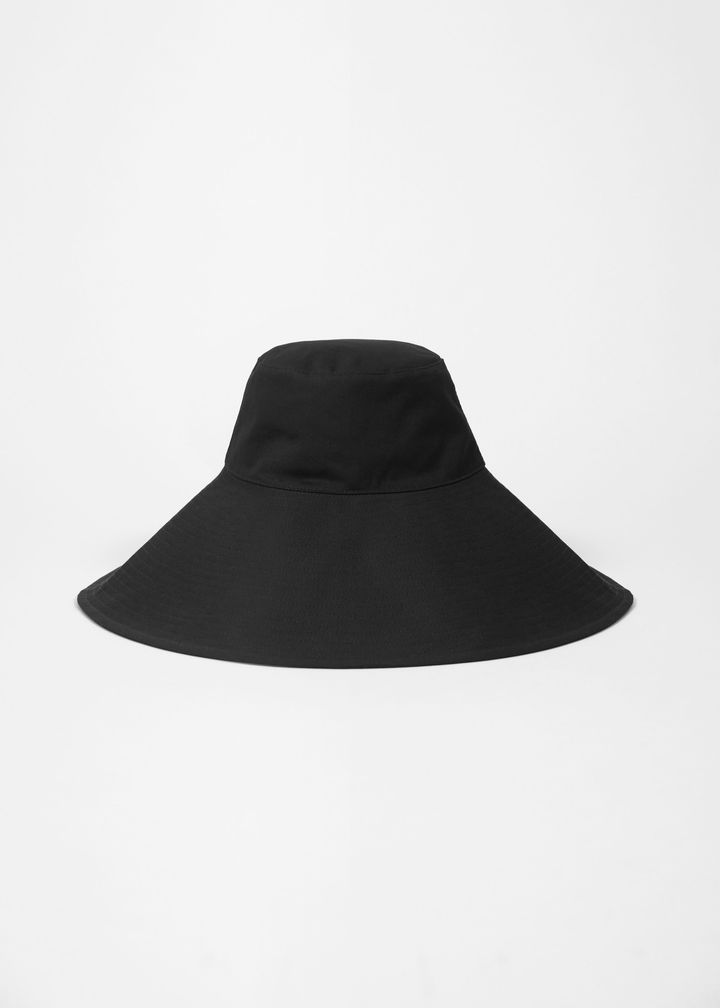 Chapeau de soleil en coton \u00e0 bord large - Noir - & Other Stories FR | & Other Stories EU