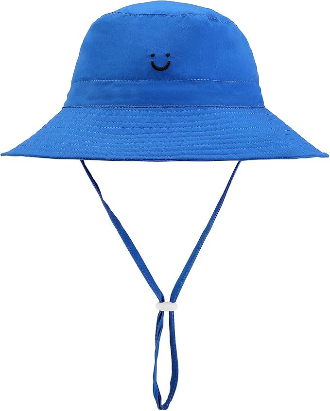 Baby Sun Hat Smile Face UPF 50+ Sun Protection Toddler Summer Cap Adjustable Beach Swim Bucket fo... | Amazon (US)