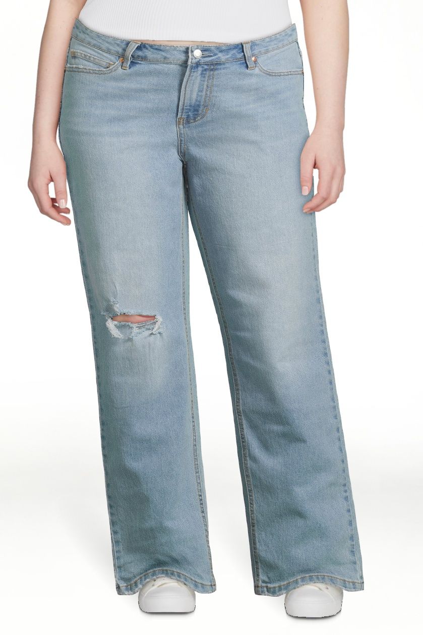 No Boundaries High Rise Straight Leg Jeans, Women's | Walmart (US)