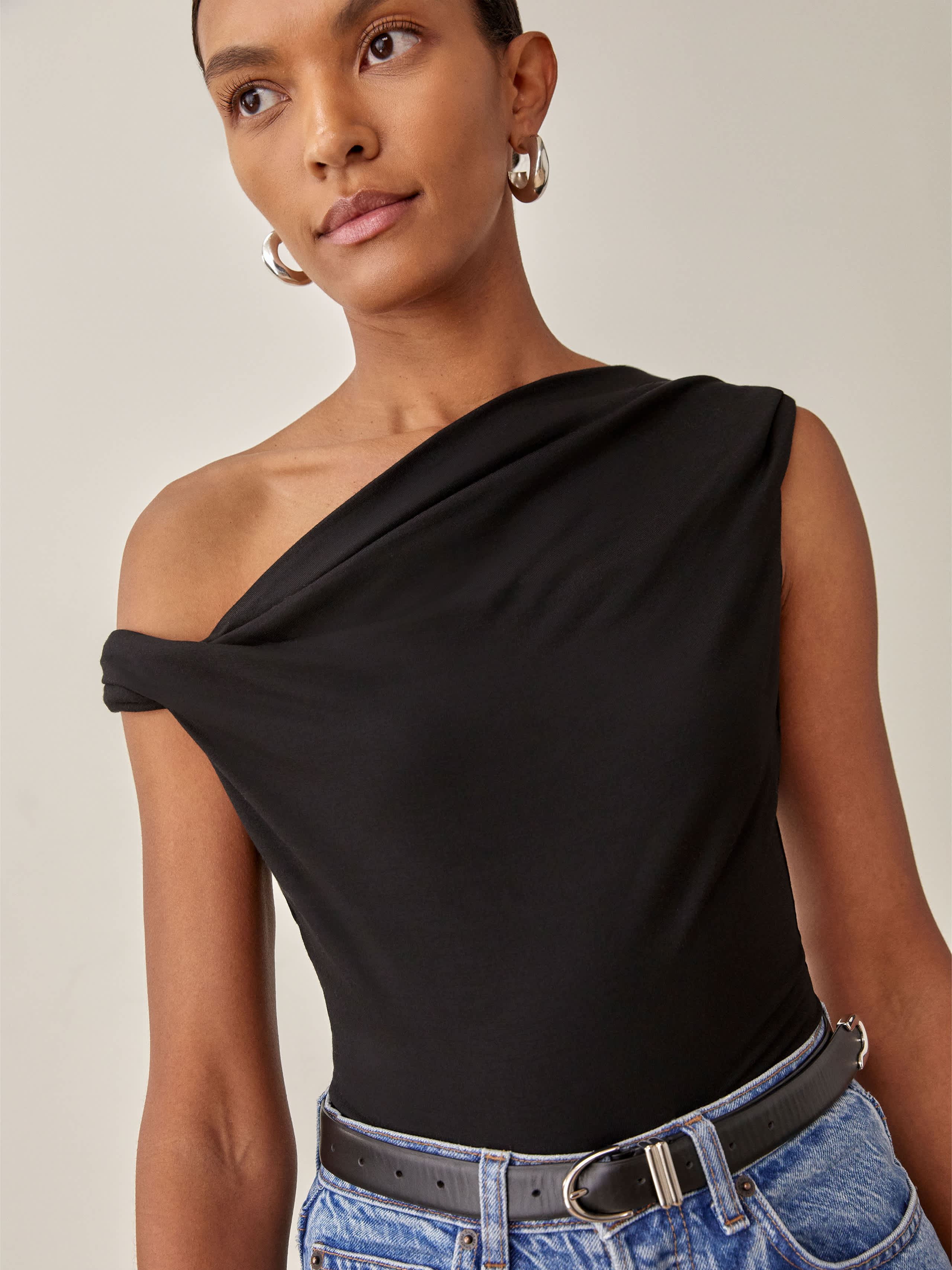 Reformation Cello Knit Top Black Small | Reformation (Global)