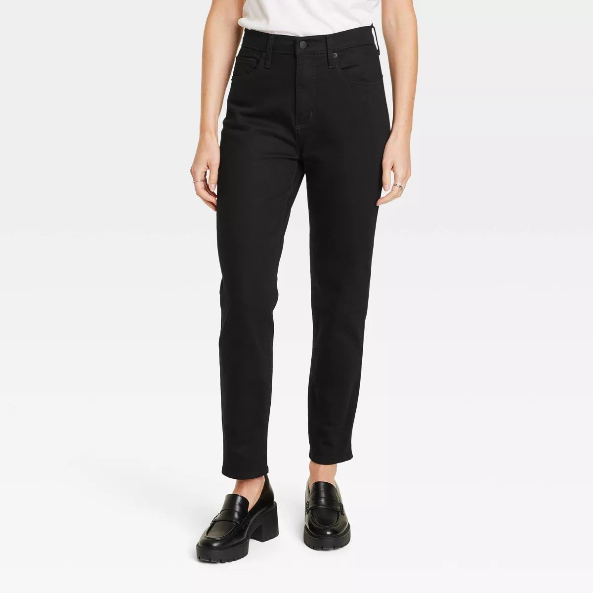Women's High-Rise 90's Slim Straight Jeans - Universal Thread™ Black | Target