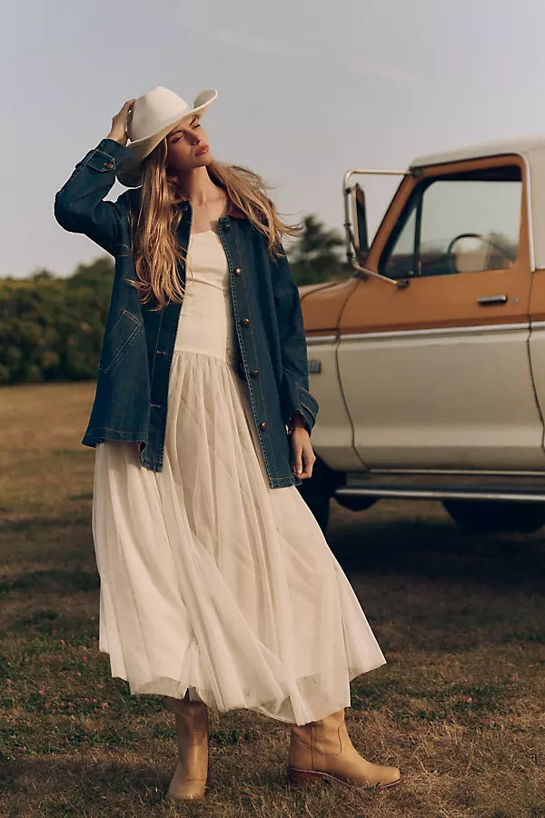 Hutch Twofer Tulle Drop-Waist Dress | Anthropologie (US)