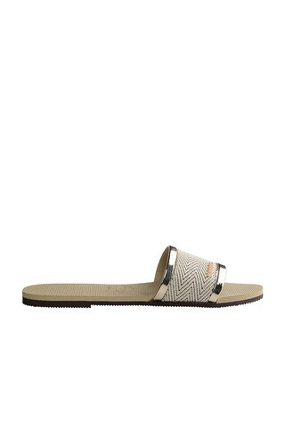 Havaianas You Trancoso Premium Slide in Sand Grey from Revolve.com | Revolve Clothing (Global)