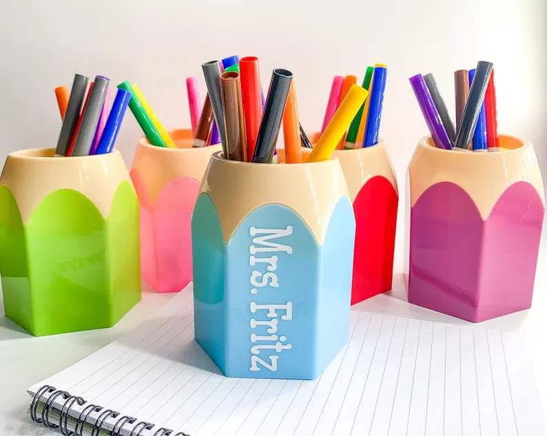 Personalized Pencil Holder for Desk Decor for Classroom Teacher Organization Preschool Teacher Gi... | Etsy (US)
