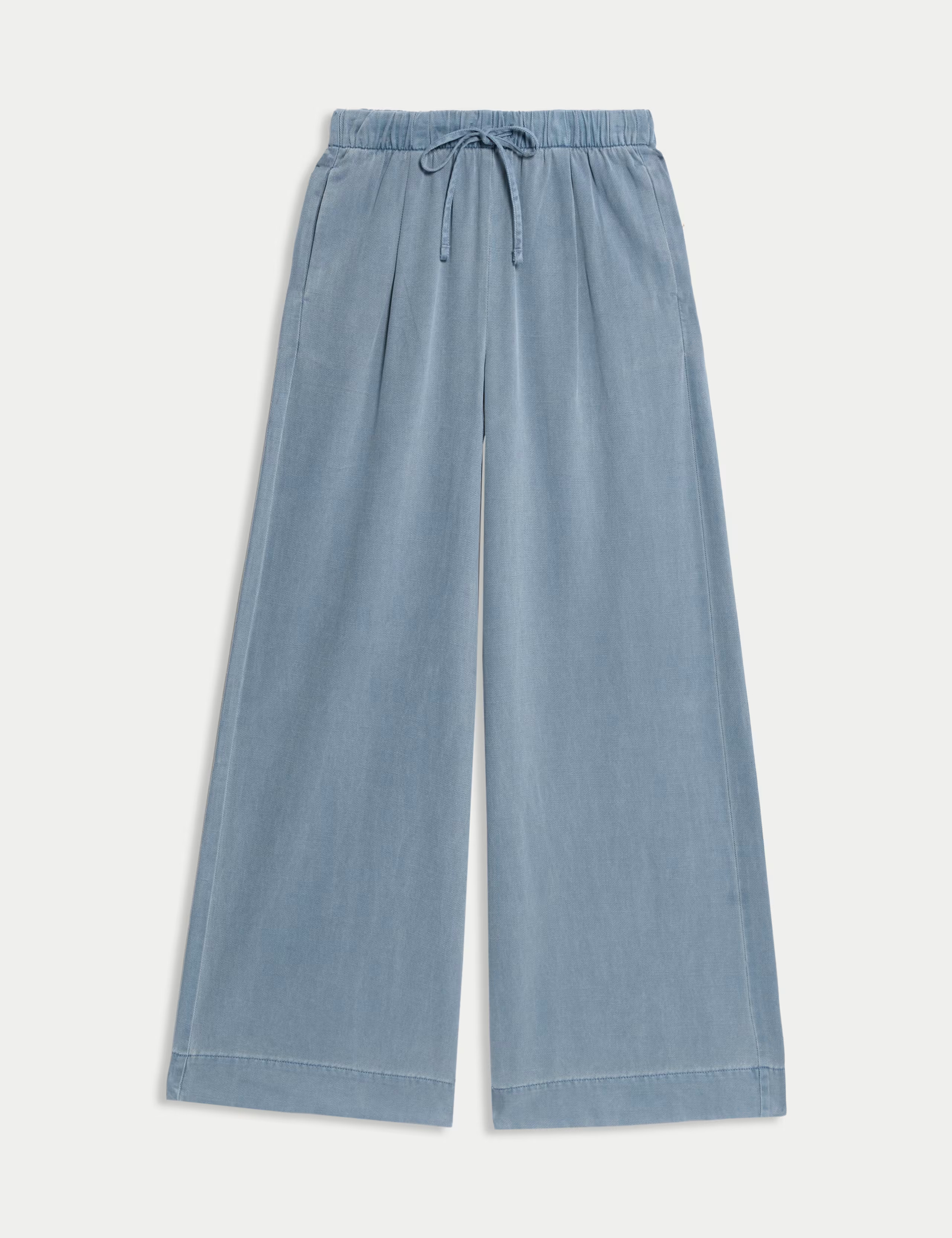 Lyocell Blend Pull On Wide Leg Trousers | Marks & Spencer (UK)